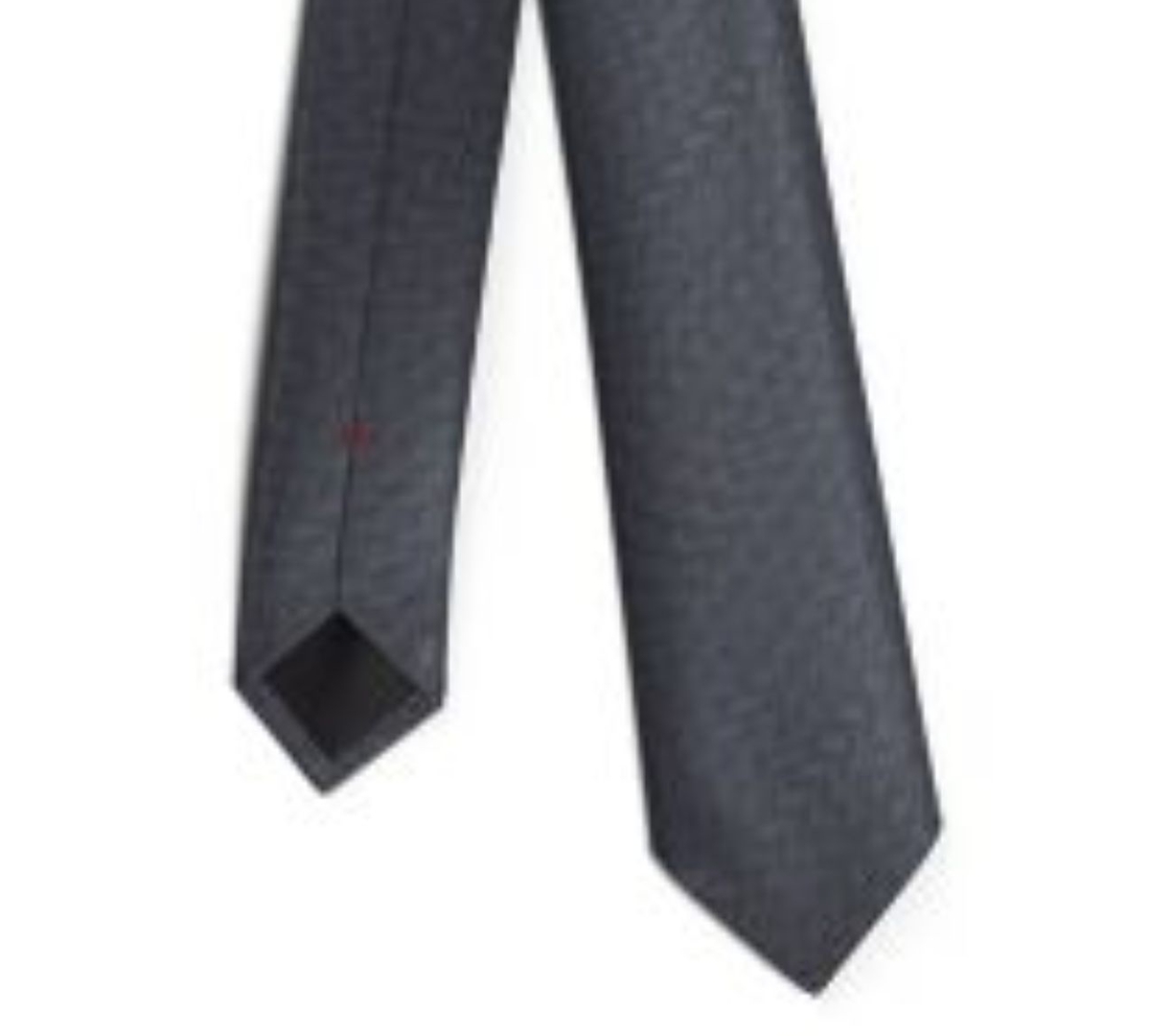 Hugo Boss Men's Solid Pattern Slim Tie In Gray