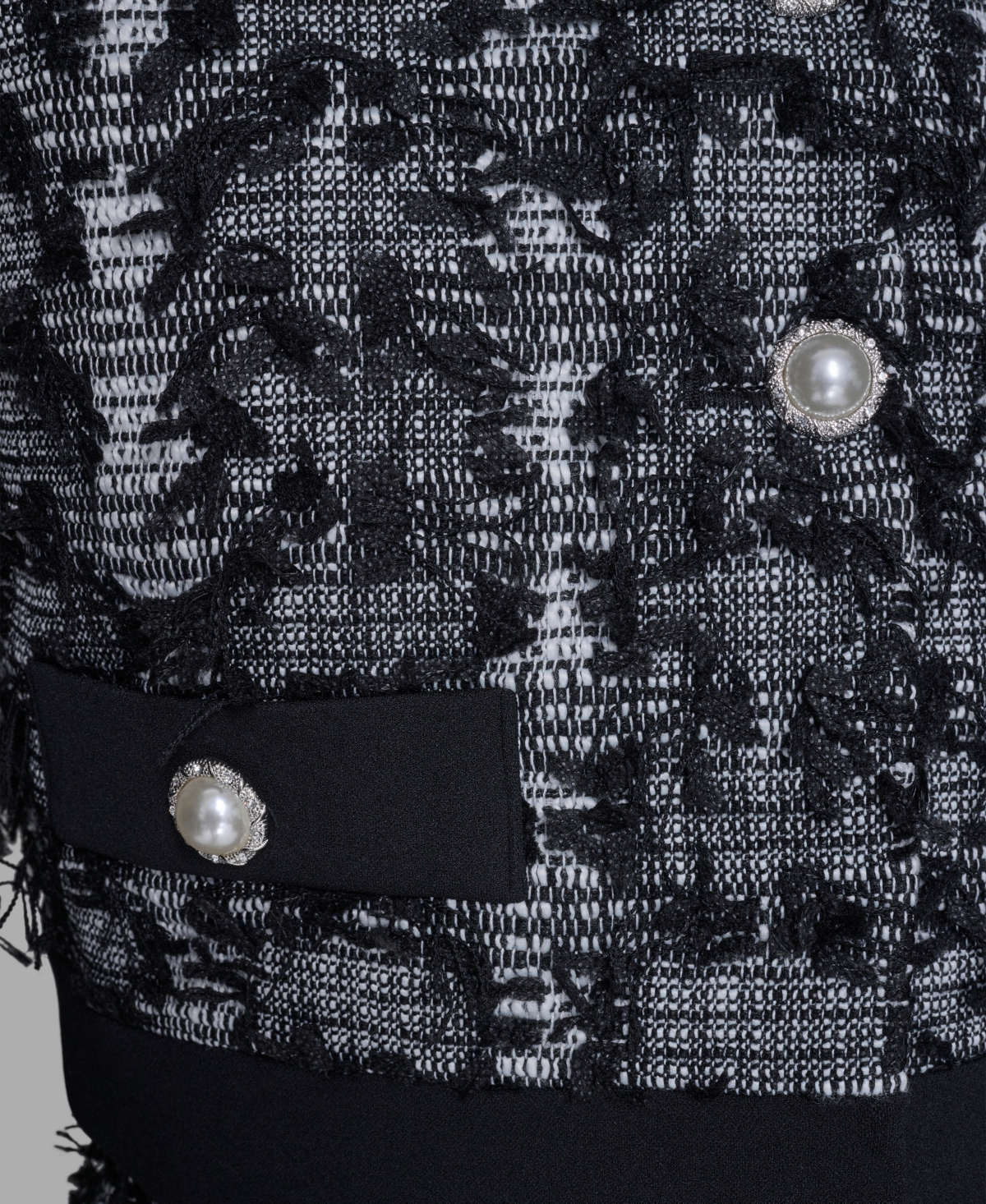 Karl Lagerfeld Women's Cropped Tweed Button Front With Jacket In Black