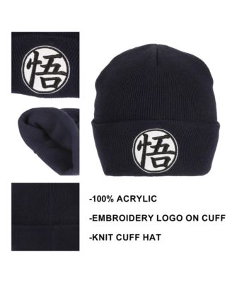 Men's Goku Symbol Embroidery On Acrylic Knit Standard Cuff Beanie