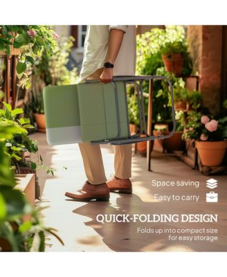 Outdoor Rocking Chairs Set of 2, Folding Outdoor Rocker Set,