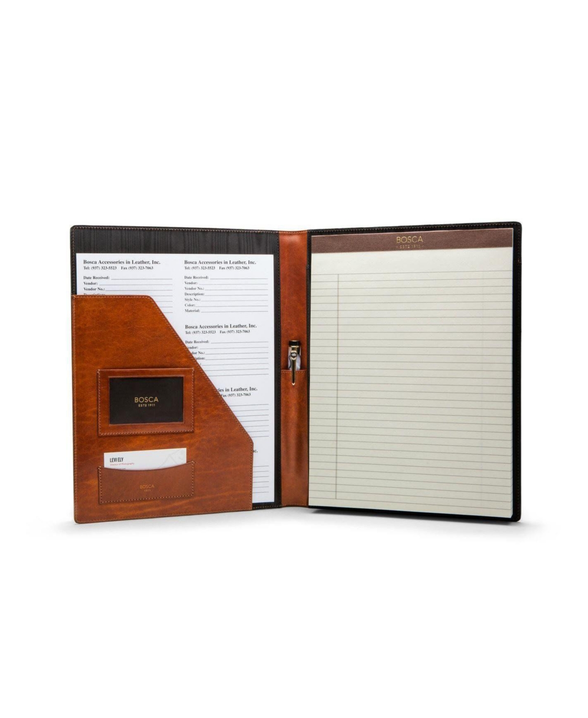 Bosca Dolce Flexible Leather Portfolio 8.5x11