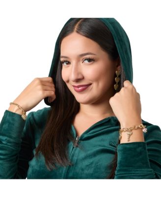 Charm Bracelet Set with Heart and Key Charms - 7.5''