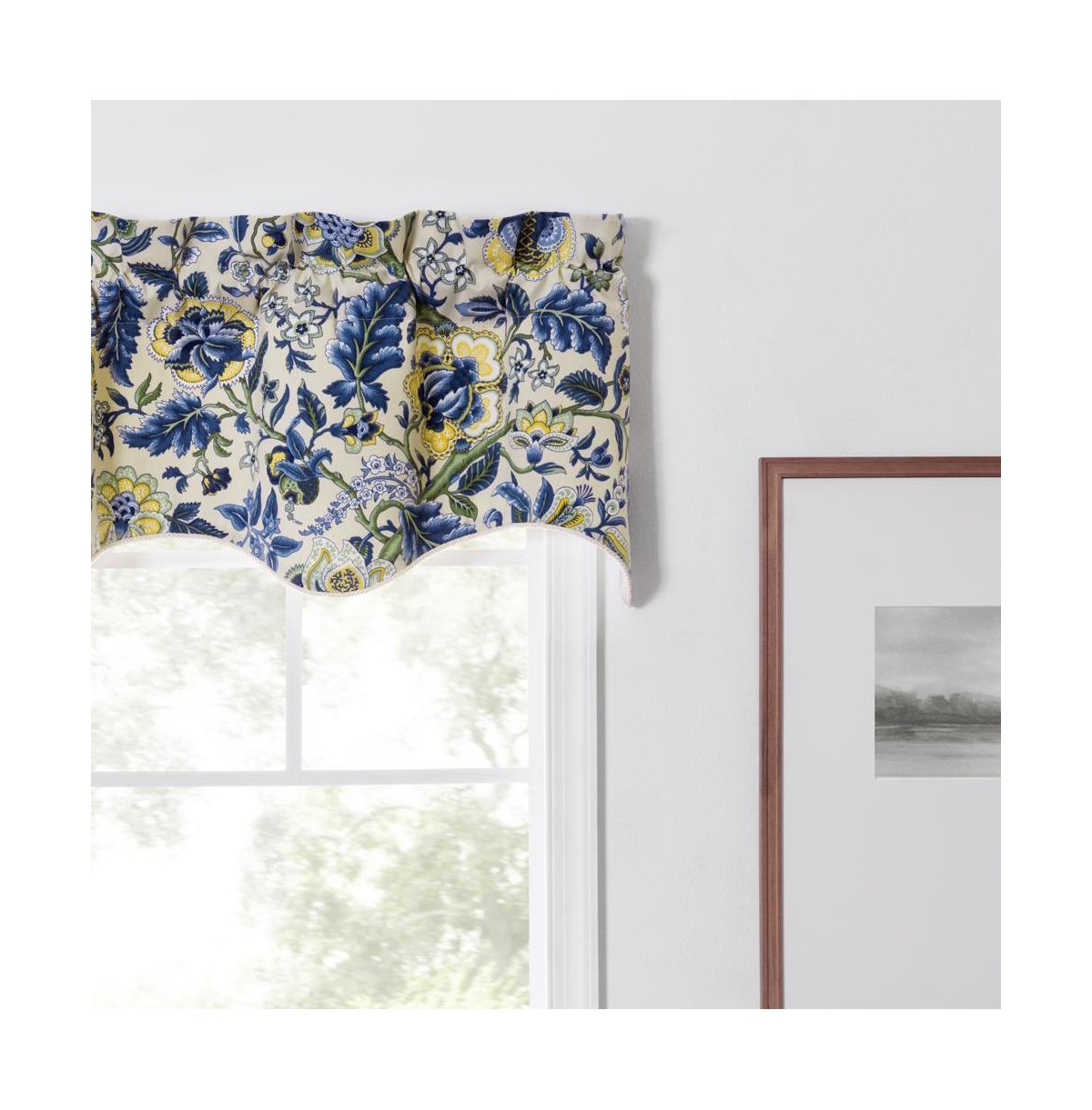 Ellis Curtain Regency Scallop Shaped 3" Rod Pocket Valances for Windows 50" x 15