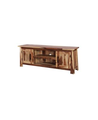 Kalispell Solid Sheesham Wood TV Stand, Natural
