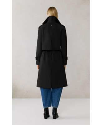 Womens Becky-L Long Trench Coat
