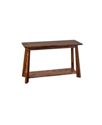 Kalispell Solid Sheesham Wood Console Table, Brown