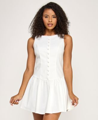 SENI & CADE - Women's Boat Neck Drop Waist Dress