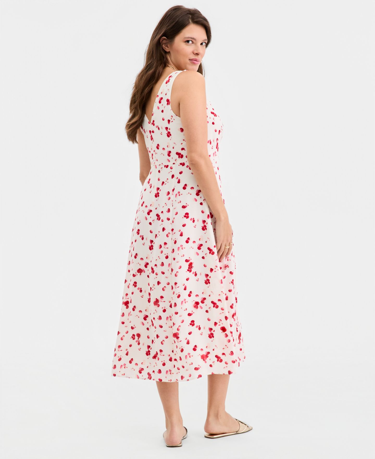 Женское платье On 34th Soft Petal Print Embellished Slip, цвет: Зимняя слоновая кость комбинированный — фото 5