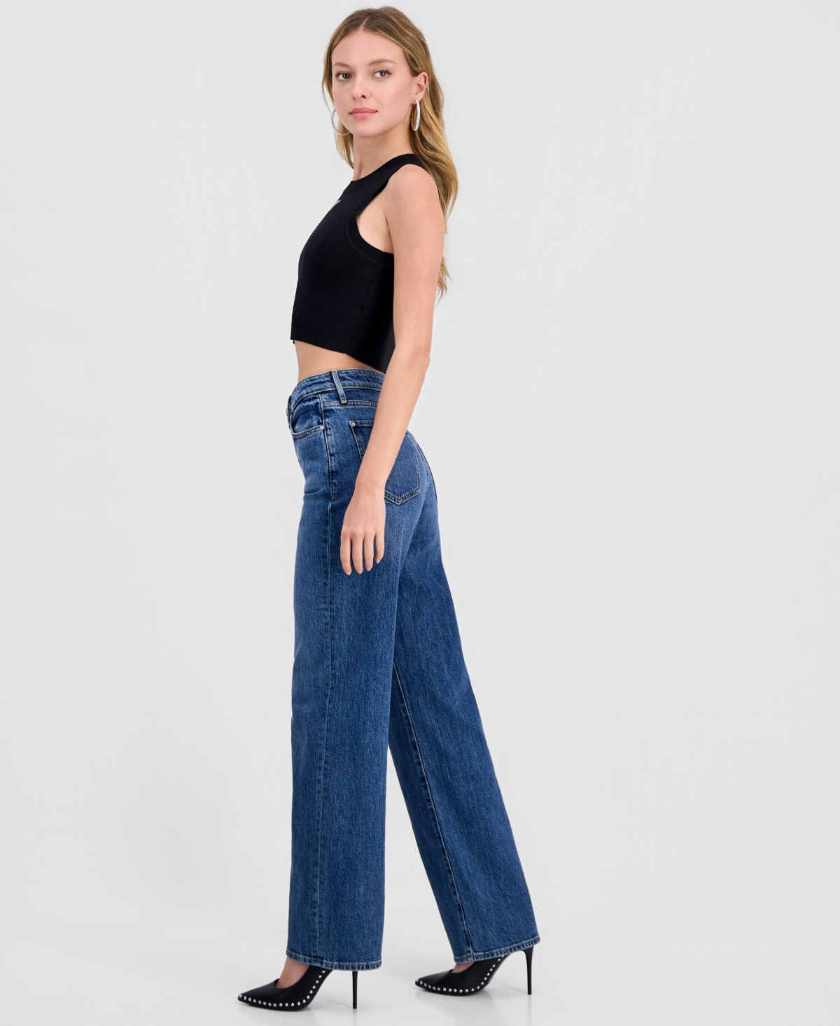 Guess Women's High Rise Straight-Leg Jeans