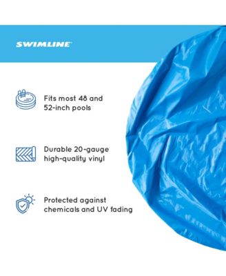 LI244820 24' Solid Blue Round Above Ground Swimming Pool Overlap Liner