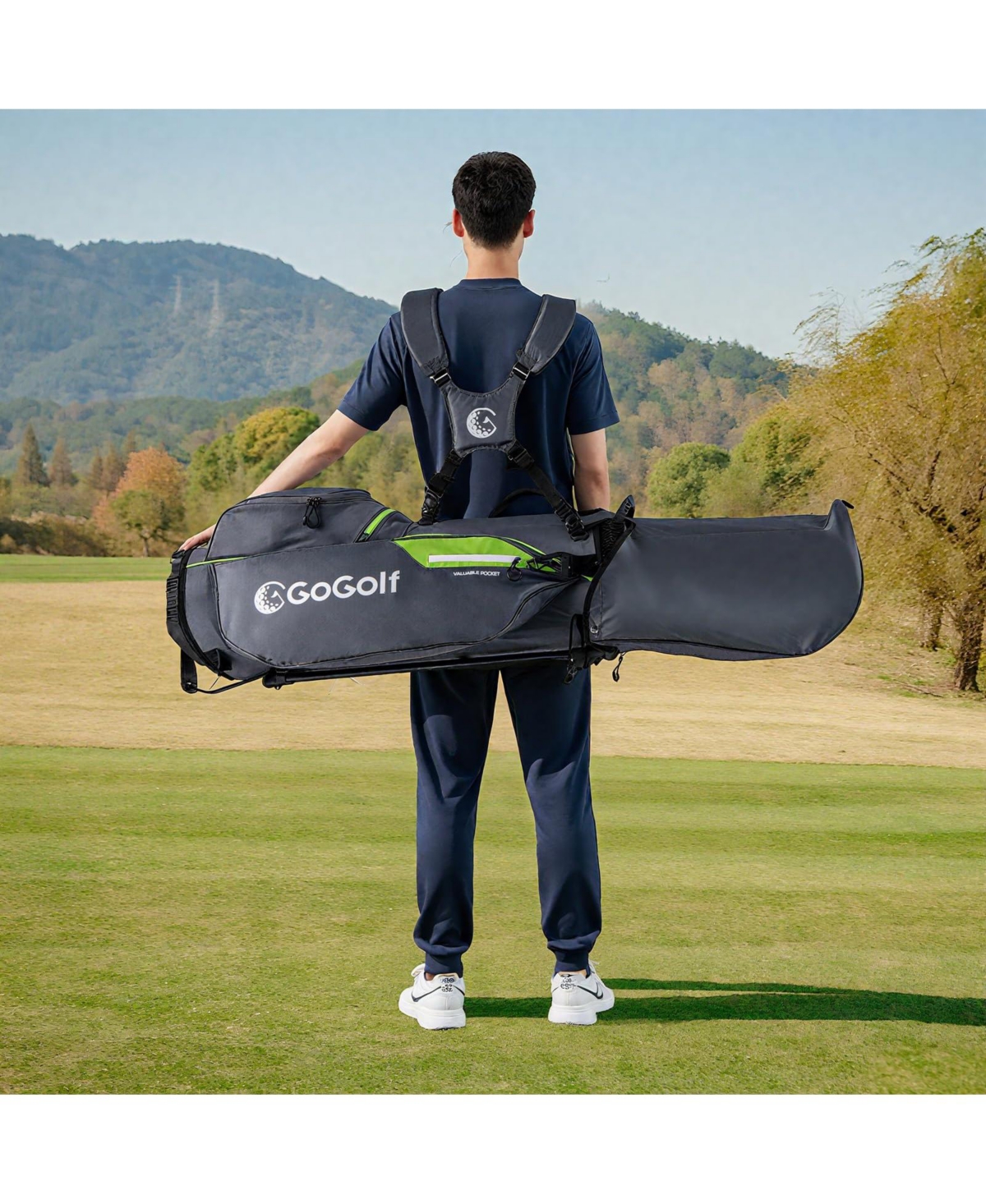 Mecale Golf Stand Bag Lightweight Golf Bag with 8 Way Top Dividers and 5 Zippered Pockets