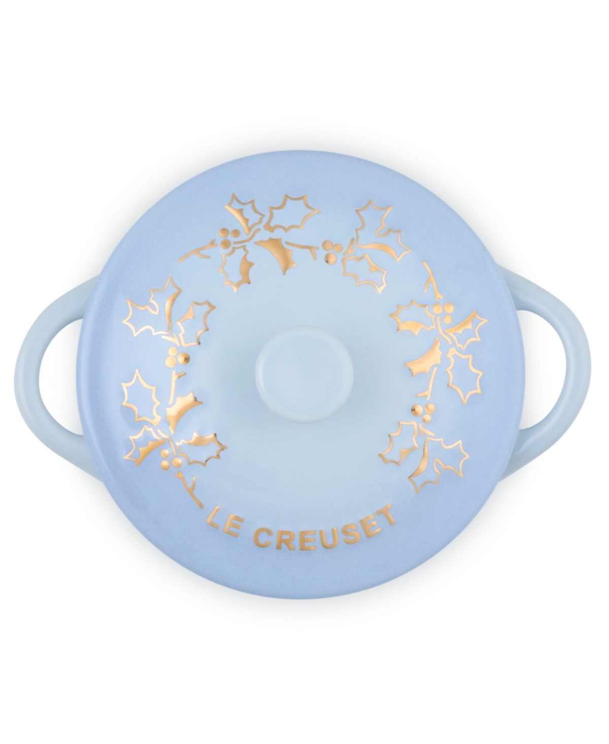 Le Creuset Stoneware Holly Collection 8 Oz. Mini Cocotte In Blue