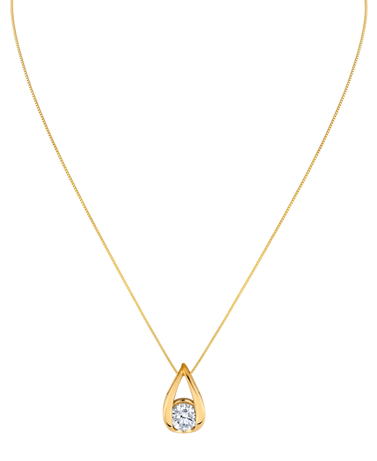 Sirena Lab Grown Diamond Pear Shape Pendant Necklace (1-1/2 Ct. T.w.) In 14k Yellow Gold (also In 14k White In Gold
