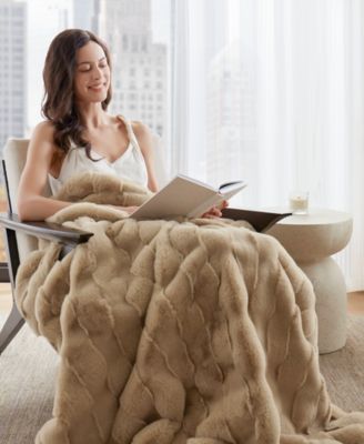 Vivienne Faux Fur Throw, 50" x 60"