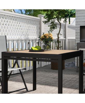 35.5"-71" Expandable Aluminum Outdoor Dining Table for 4-6 People