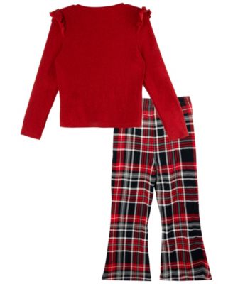 Girls' 4T-6X Long-Sleeve Top, Purse and Pants, 3-Piece Set