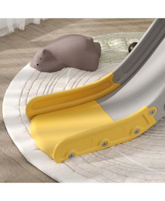 3 in 1 Toddler Slide with Basketball Hoop for Kids 1-3 Years, Yellow