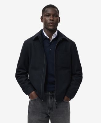 MANGO - Men's Wool-Blend Pocket Jacket