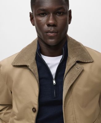 Men's Corduroy Collar Water-Repellent Jacket