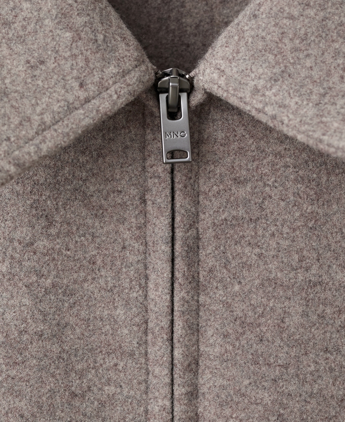 Mango Men's Zipper Wool Jacket