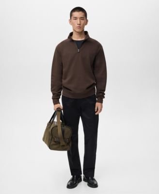 Men's Zipper Regular-Fit Cotton Sweatshirt