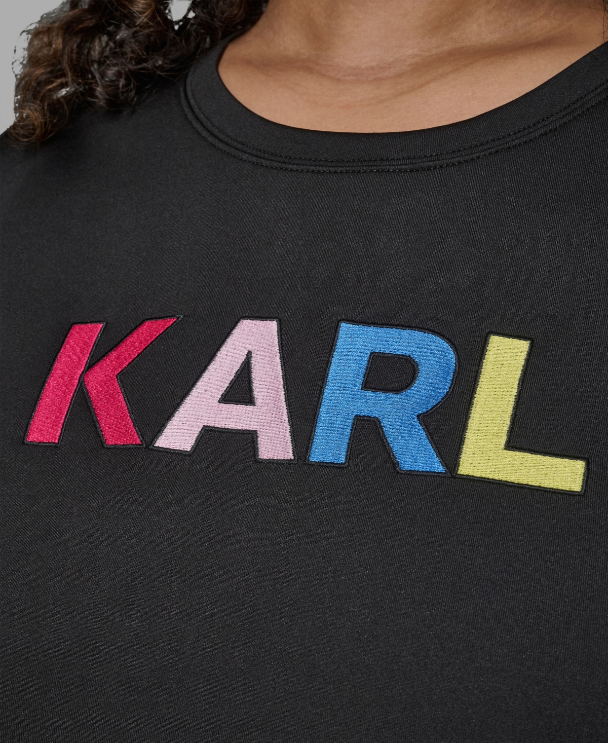 Karl Lagerfeld Paris Plus Embroidery Pull-On Top