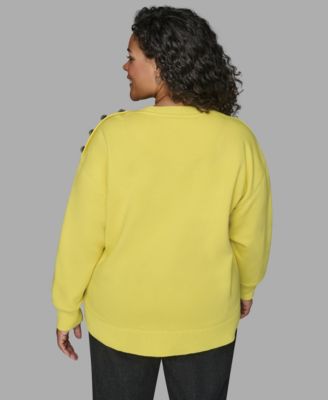 Women's Plus Size Knit Long-Sleeve Sweater