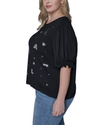Women's Plus Size Crew Neck Top