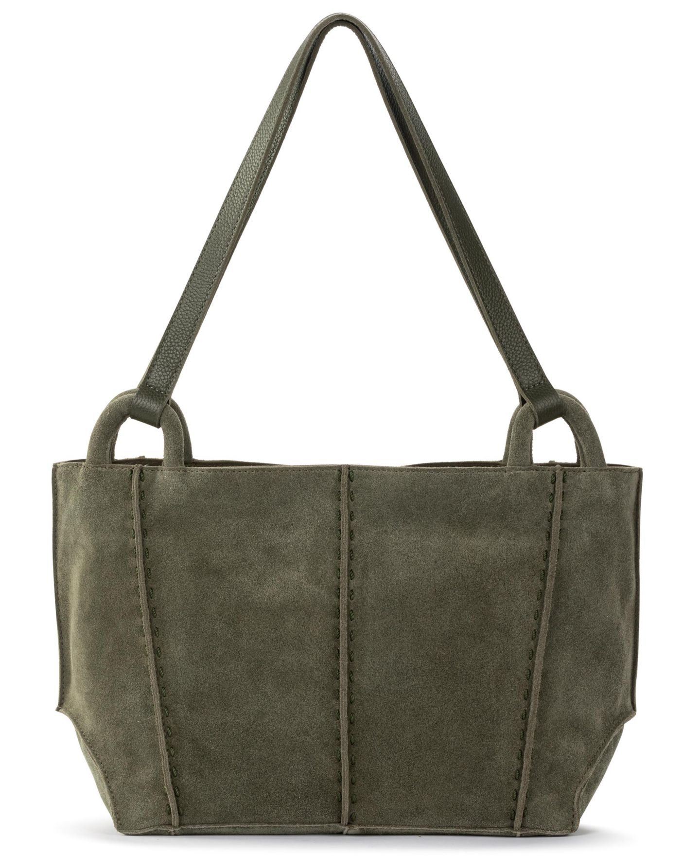 Женская сумка The Sak Los Feliz Leather Zipper Satchel, цвет: Мох замшевый — фото 1