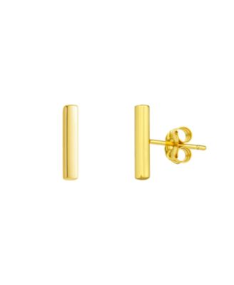 Bar Stud Plain Earrings Sterling