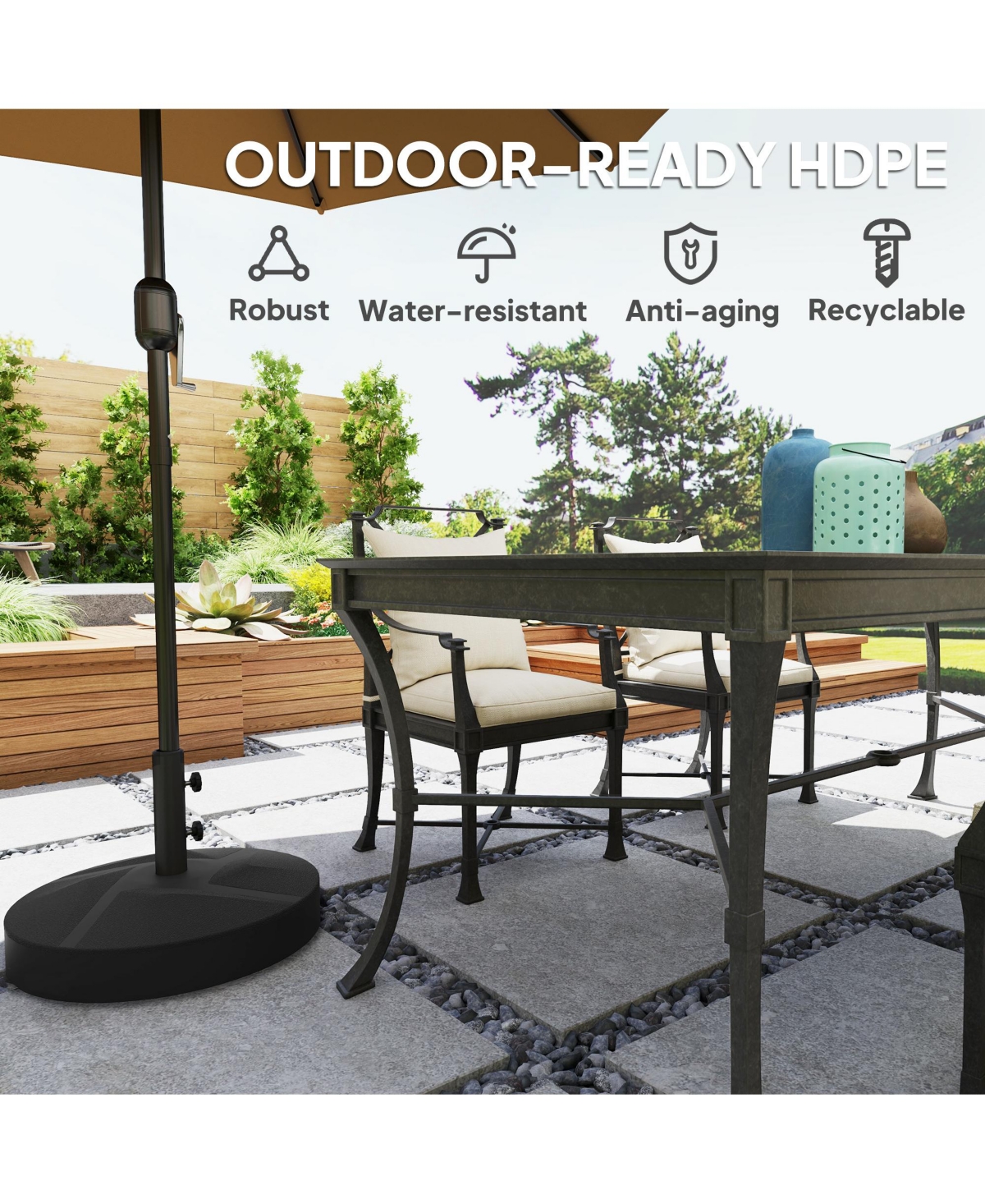 Outsunny Patio Umbrella Base Sd, /Water Filled