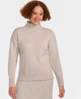 Women's Cozy Lofty Split Hem Turtleneck Sweater