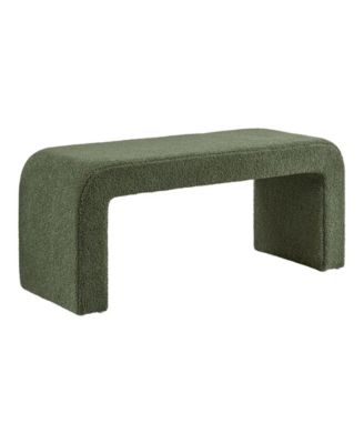 Steve 42"W Boucle Waterfall Bench
