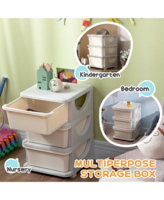 22.25&amp;#x22; 3 Tier Kids Storage Unit Dresser Tower