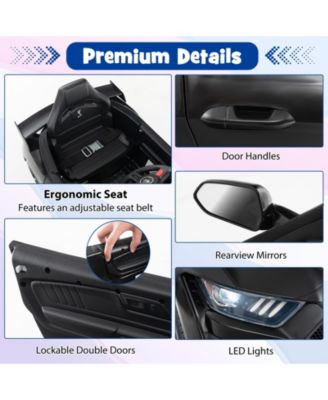 12V Licensed Ford Mustang Shelby GT500 Kids Ride on Car with Remote Control for Kids Aged 3-8