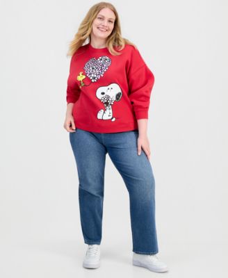 Trendy Plus Size Snoopy Valentine's Day Sweatshirt