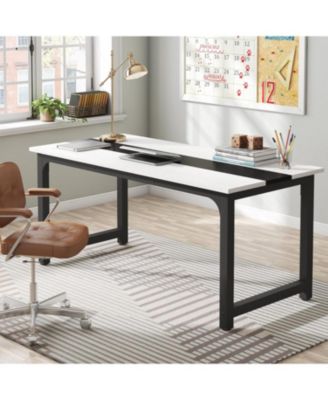 Large Executive Desk with Thicken Frame,70.8”Office Computer Desk,Modern Simple Workstation Business Furniture