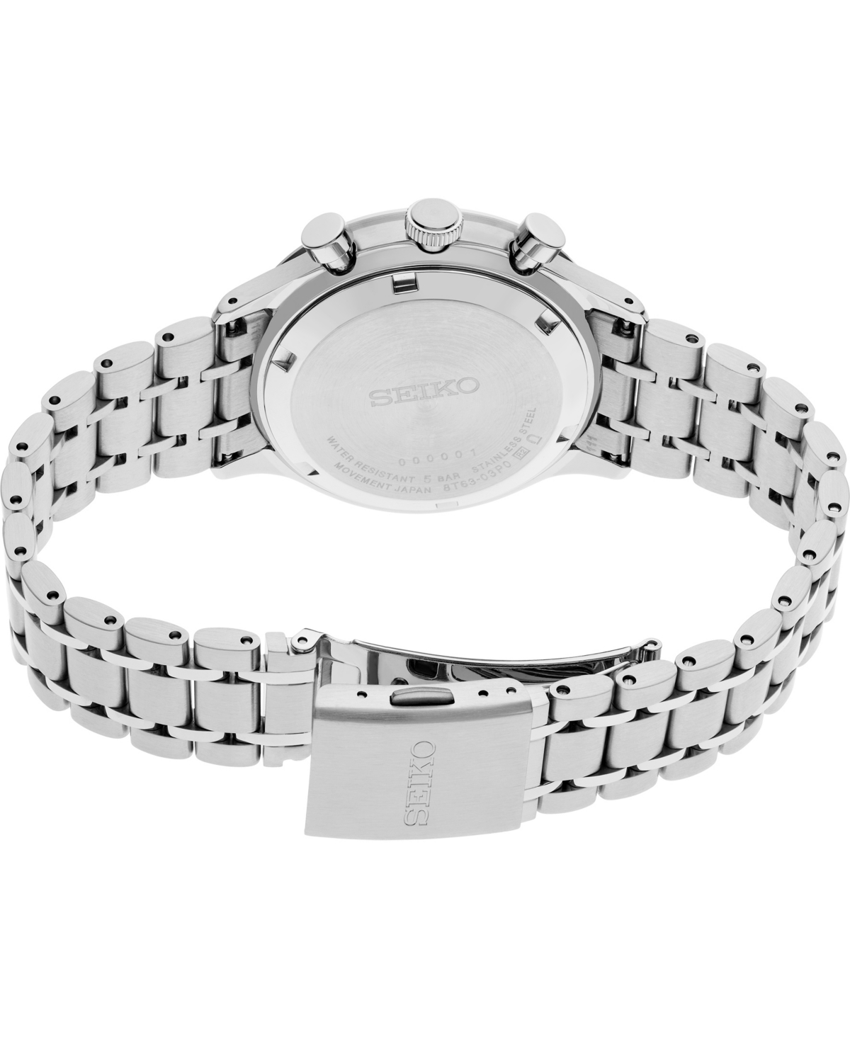 Seiko Men's Essentials Silver Stainless Steel Bracelet Watch, 38.7mm