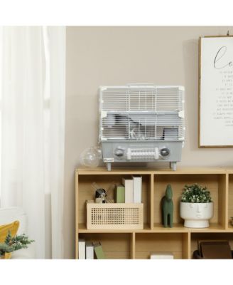 2-Tier Hamster Cage, Hamster Habitat with Accessories,