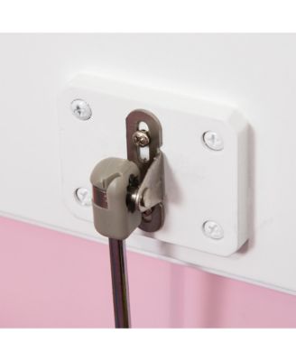 2-in-1 Wooden Toy Box Kids Seat Bench Storage Chest w/ Pneumatic Rod