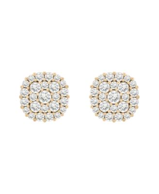 Diamond Halo Cluster Stud Earrings (2 ct. t.w.) in 14k White Gold or 14k Yellow Gold