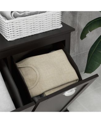 Tilt-Out Laundry Sorter Bathroom Cabinet,