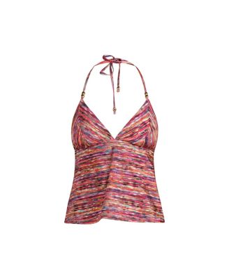 Women's Shimmer Ripple Halter Midkini Top