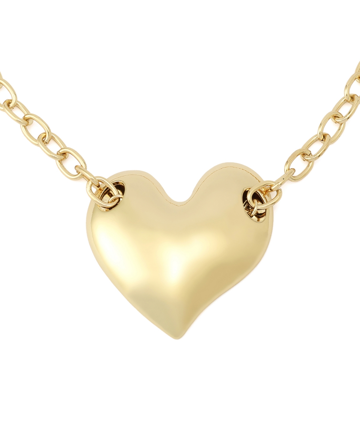 Robert Lee Morris Soho Gold Heart Pendant Statement Necklace In Gold
