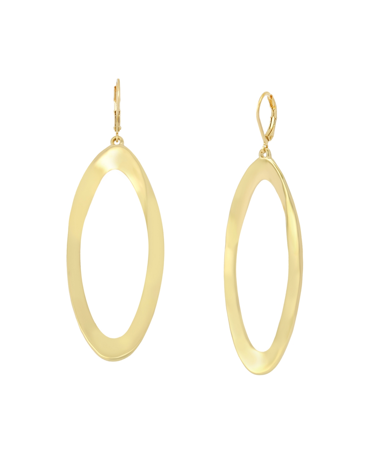 Robert Lee Morris Soho Gold Oval Link Drop Earrings