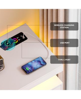 Buffet Cabinet with Wireless Charging & Motion Sensor