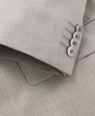 Men's Patterned Virgin Wool Slim-Fit Suit