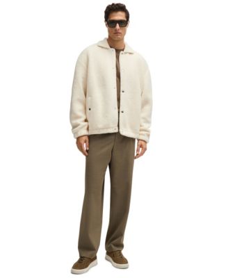 Men's Teddy Fabric Regular-Fit Jacket