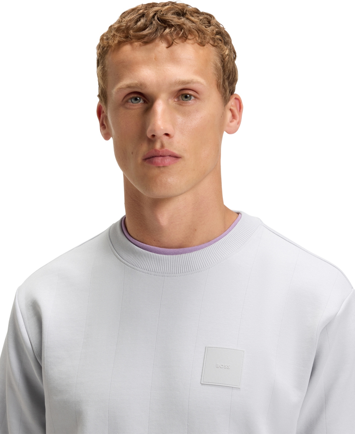 Boss by Hugo Men's Drop Needle Stitching Regular-Fit Sweatshirt