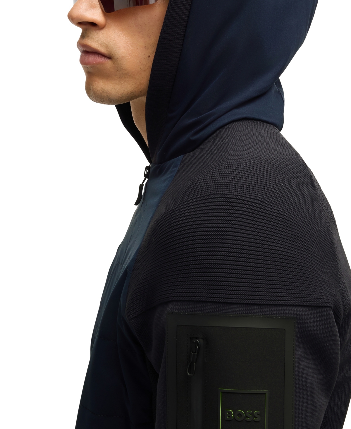 Boss by Hugo Men's Padded Front Knitted Jacket